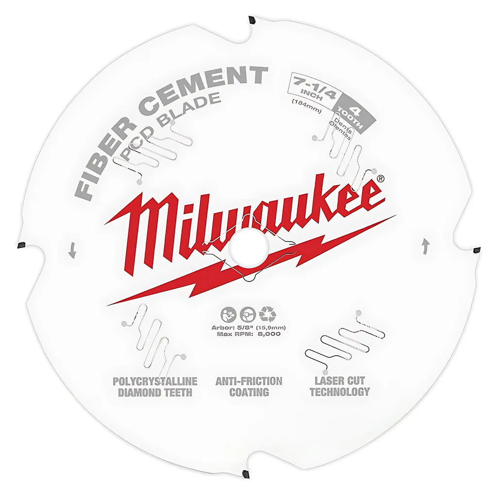 7-1/4 In. Pcd/Fiber Cement Circular Saw Blade-Milwaukee-48-40-7000-6807