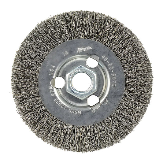 4 In. Radial Crimped Wheel- Carbon Steel-Milwaukee-48-52-5070-6017