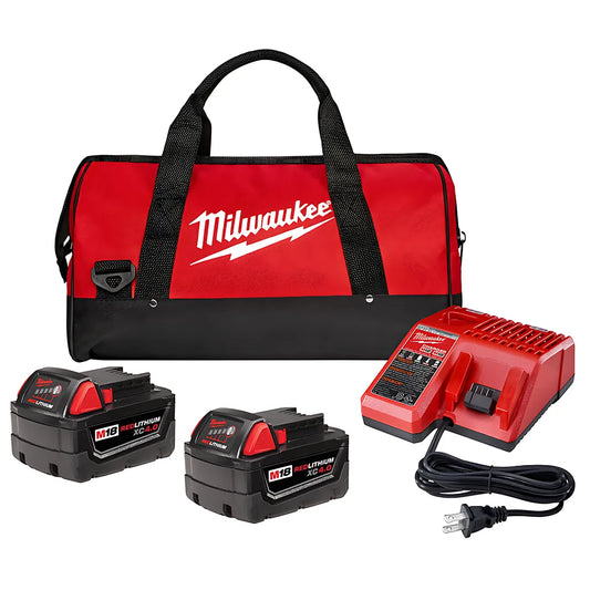 M18 Xc4.0Ah Battery 2Pk Starter Kit W/ Bag-Milwaukee-48-59-1840PG-9658