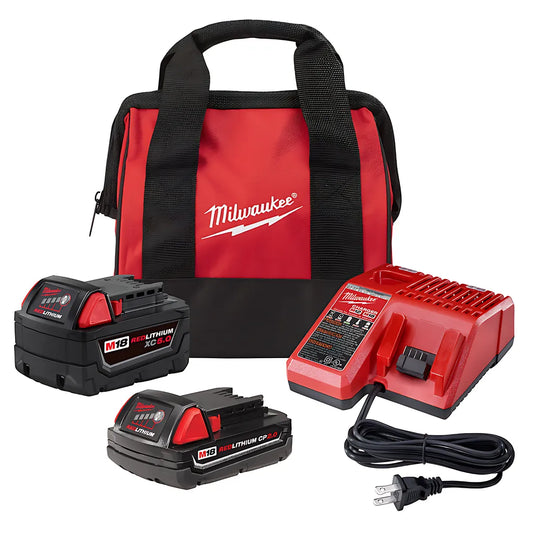 M18 5.0Ah/2.0Ah Battery And Charger Starter Kit-Milwaukee-48-59-1850SP-9733