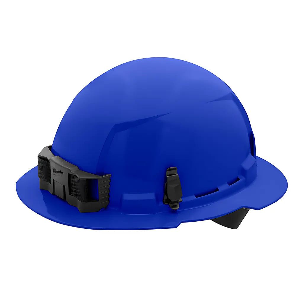 Blue Full Brim Hard Hat W/4Pt Ratcheting Suspension - Type 1, Class E-Milwaukee-48-73-1105-7251