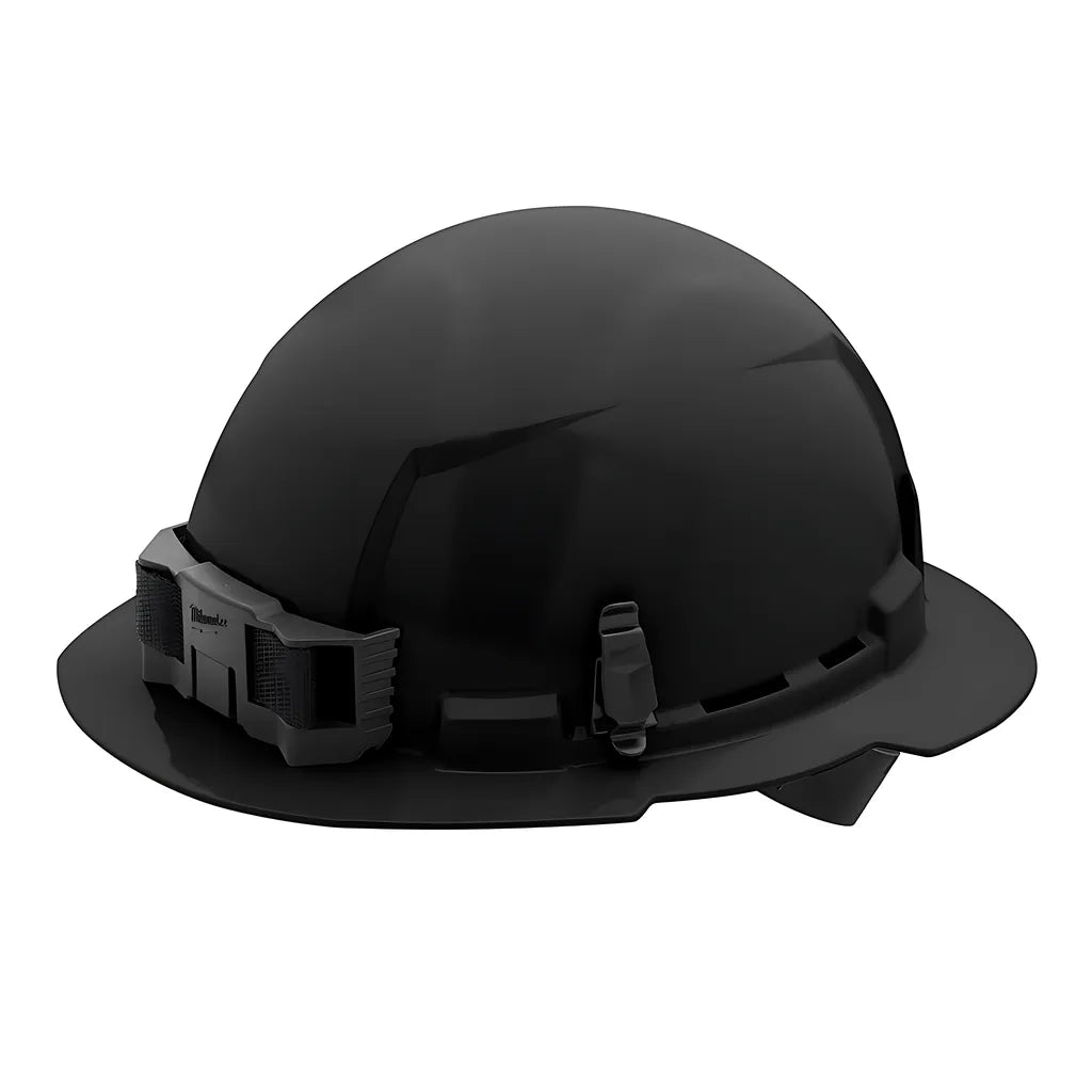 Black Full Brim Hard Hat W/4Pt Ratcheting Suspension - Type 1, Class E-Milwaukee-48-73-1111-7233