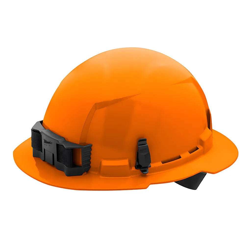 Orange Full Brim Hard Hat W/4Pt Ratcheting Suspension - Type 1, Class E-Milwaukee-48-73-1113-10262