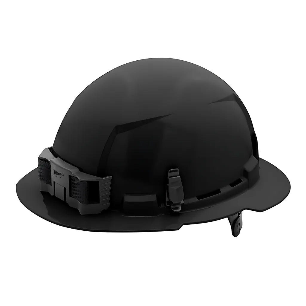 Black Full Brim Hard Hat W/6Pt Ratcheting Suspension - Type 1, Class E-Milwaukee-48-73-1131-7234