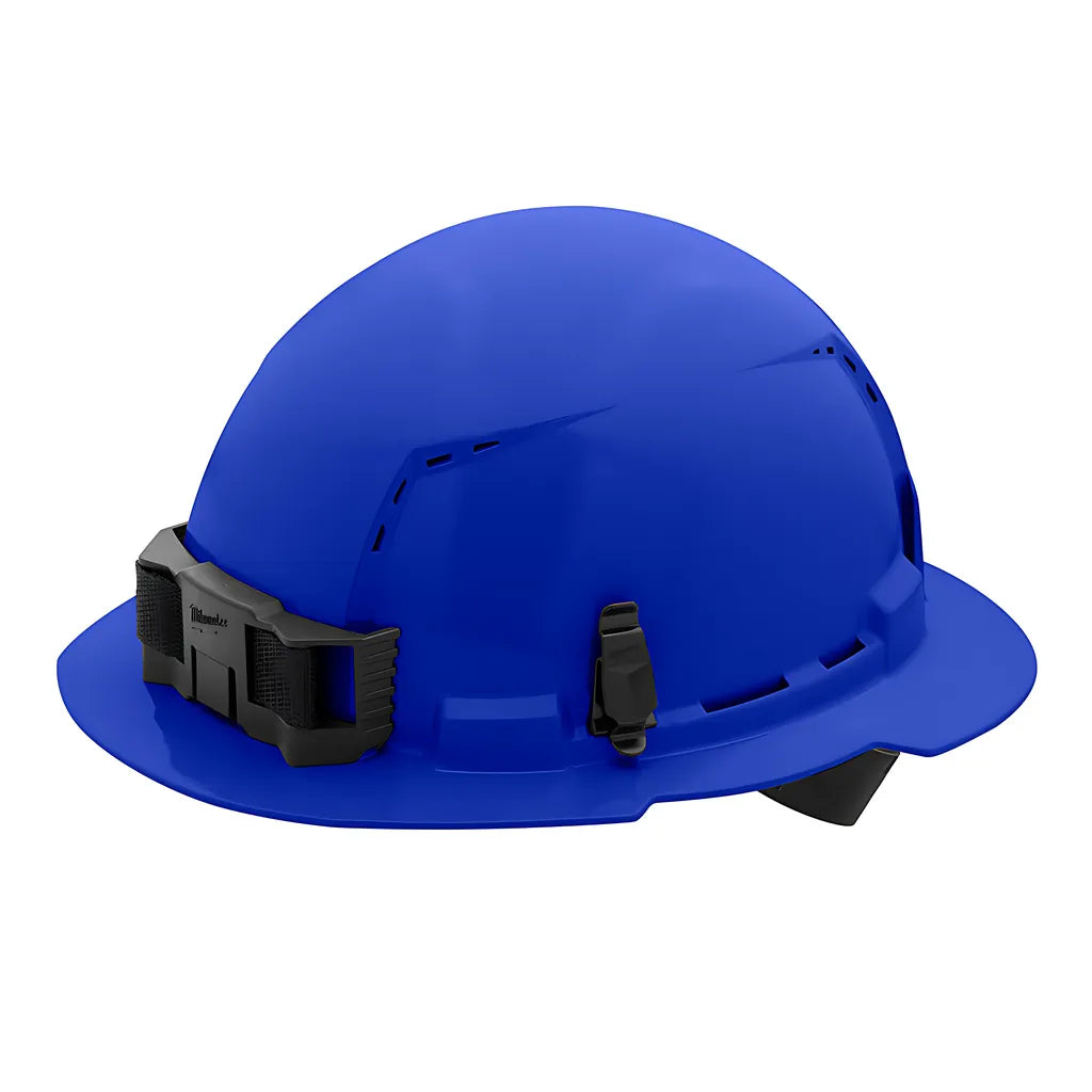 Blue Full Brim Vented Hard Hat W/4Pt Ratcheting Suspension - Type 1, Class C-Milwaukee-48-73-1205-7253