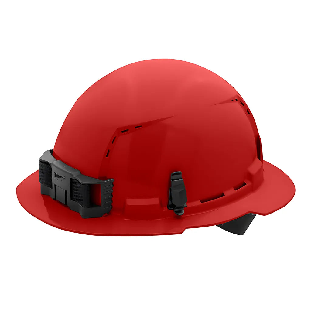 Red Full Brim Vented Hard Hat W/4Pt Ratcheting Suspension - Type 1, Class C-Milwaukee-48-73-1209-10417