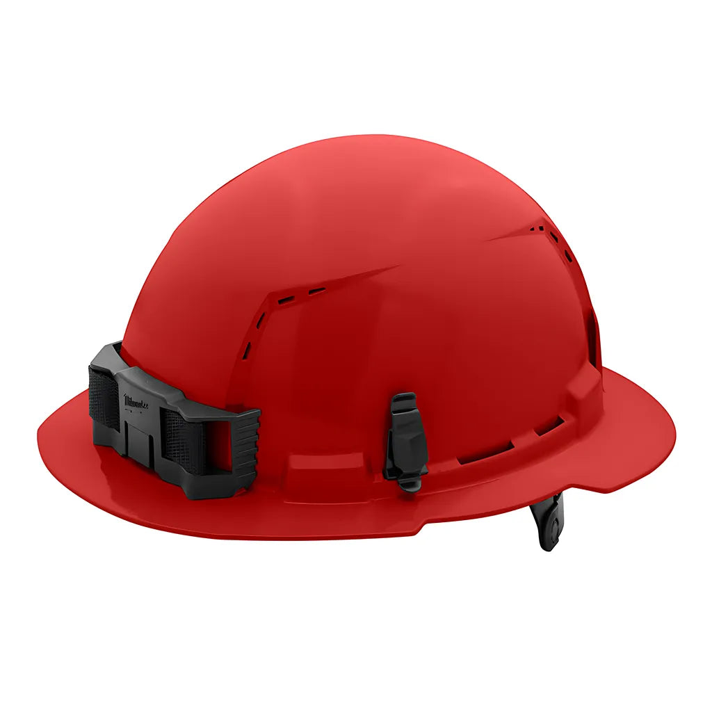 Red Full Brim Vented Hard Hat W/6Pt Ratcheting Suspension - Type 1, Class C-Milwaukee-48-73-1229-10418