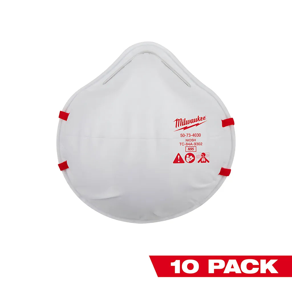 10Pk N95 Respirator-Milwaukee-48-73-4034-4164