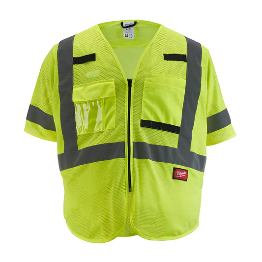 Class 3 High Visibility Yellow Mesh Safety Vest - 2Xl/3Xl-Milwaukee-48-73-5133-7452