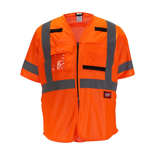 Class 3 High Visibility Orange Safety Vest - L/Xl-Milwaukee-48-73-5146-7450
