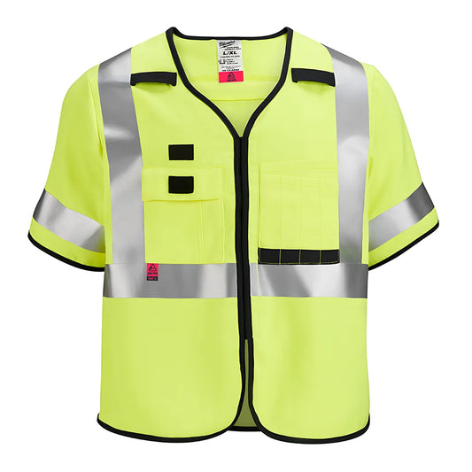 Ar/Fr Cat. 1 Class 3 High Visibility Yellow Safety Vest - 4Xl/5Xl-Milwaukee-48-73-5324-7199
