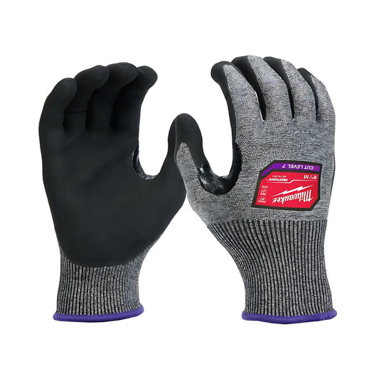 Cut Level 7 High-Dexterity Nitrile Dipped Gloves - M-Milwaukee-48-73-7011B-989
