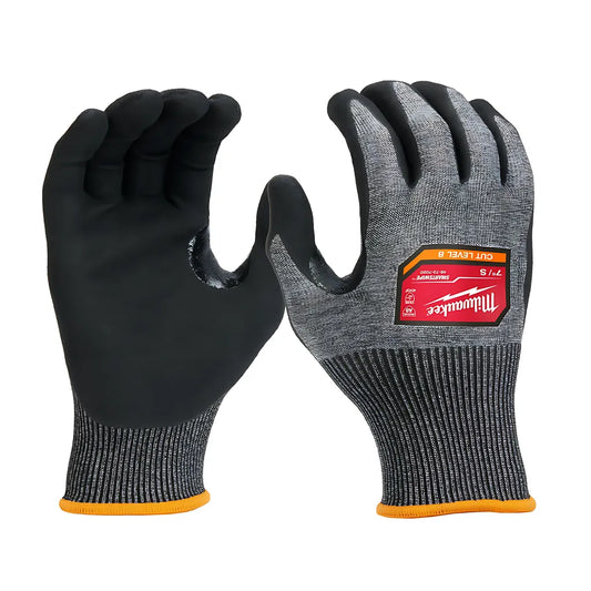 Cut Level 8 High-Dexterity Nitrile Dipped Gloves - S-Milwaukee-48-73-7020B-1002