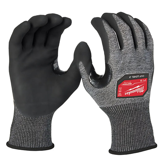 Cut Level 3 High-Dexterity Nitrile Dipped Gloves - S-Milwaukee-48-73-7130-864