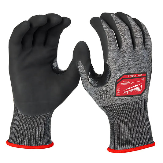 Cut Level 5 High-Dexterity Nitrile Dipped Gloves - L-Milwaukee-48-73-7152E-943