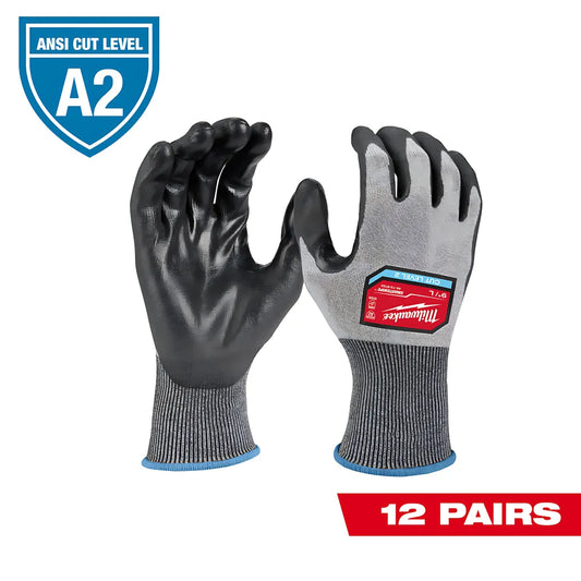 Cut Level 2 High Dexterity Polyurethane Dipped Gloves - S-Milwaukee-48-73-8720B-813