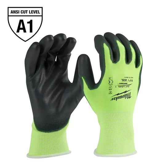 High Visibility Cut Level 1 Polyurethane Dipped Gloves - Xxl-Milwaukee-48-73-8914-1040