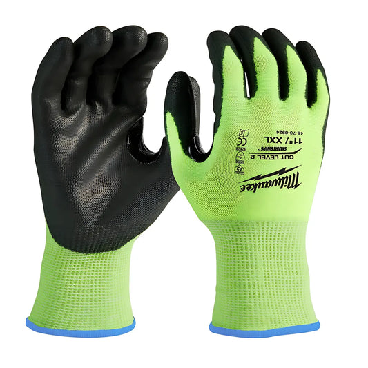 High Visibility Cut Level 2 Polyurethane Dipped Gloves - Xxl-Milwaukee-48-73-8924-1049