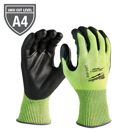 High Visibility Cut Level 4 Polyurethane Dipped - L-Milwaukee-48-73-8942-1061