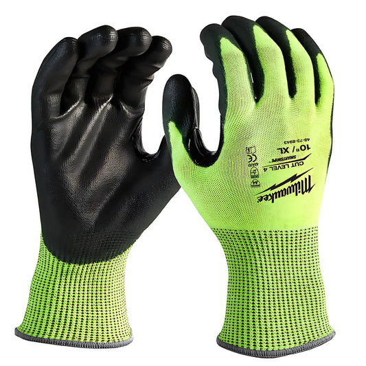 High Visibility Cut Level 4 Polyurethane Dipped - Xl-Milwaukee-48-73-8943-1062