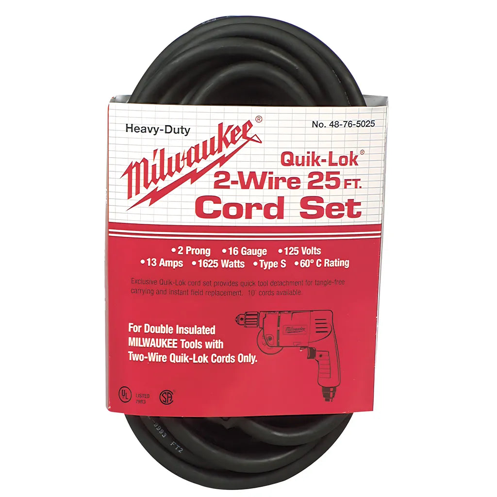 25 Ft. 2-Wire Quik-Lok Cord-Milwaukee-48-76-5025-5321