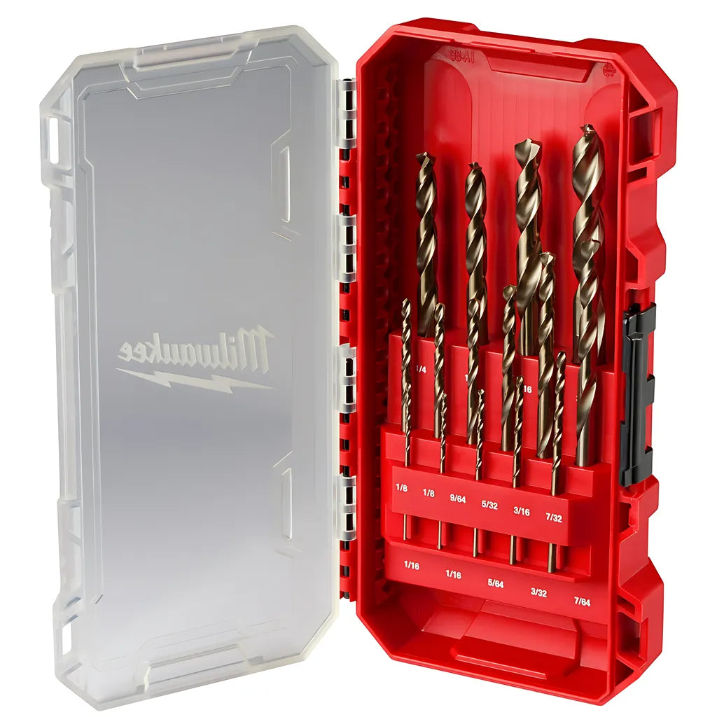 Red Helix Cobalt Drill Bit Set  15Pc-Milwaukee-48-89-2370-10448