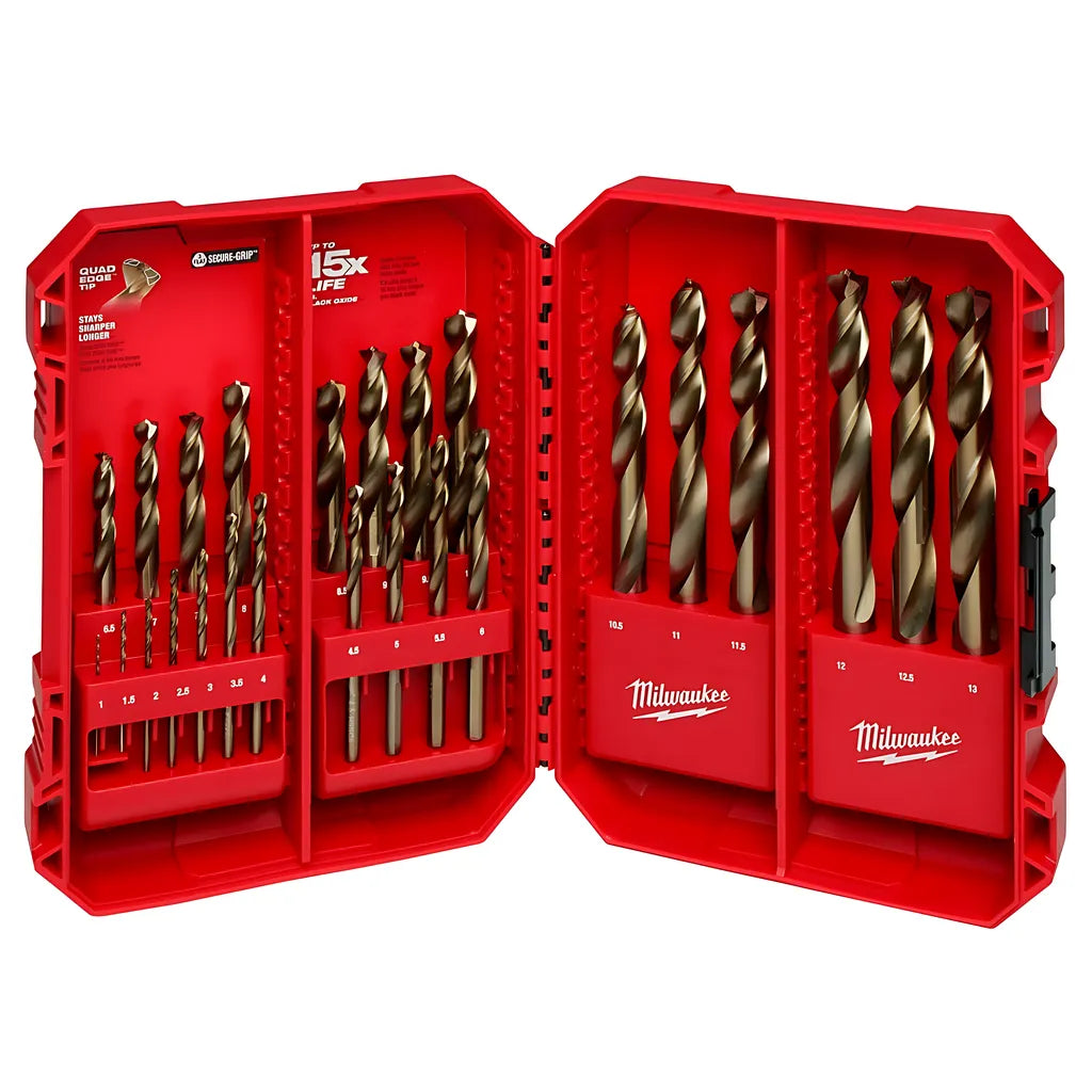 Red Helix Cobalt Metric Drill Bit Set  25Pc-Milwaukee-48-89-2531-10452