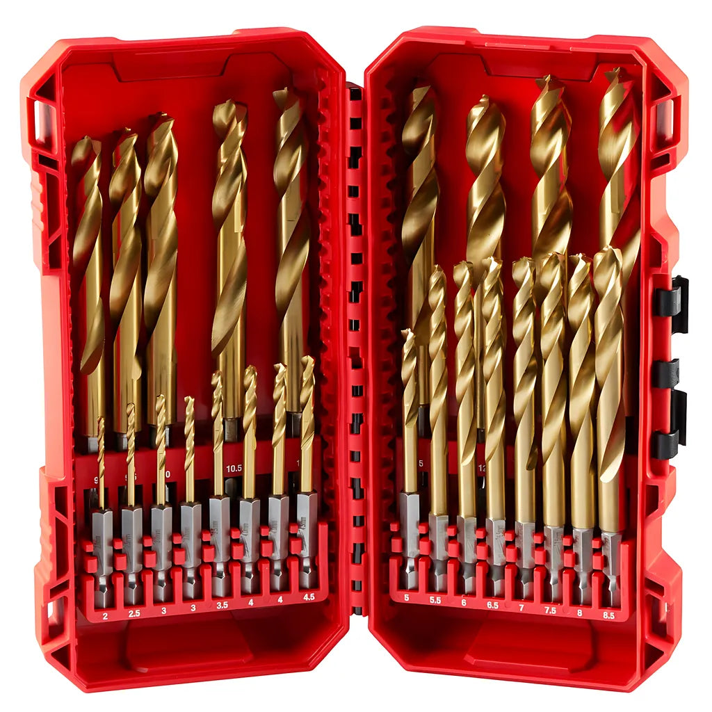 Shockwave Impact Duty Red Helix Titanium Metric Drill Bit Set  25Pc-Milwaukee-48-89-4861-11033