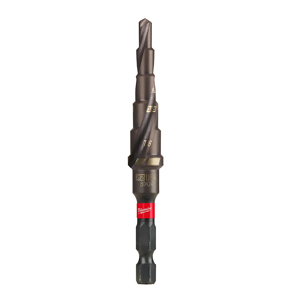 Shockwave Impact Duty Step Bit #2 3/16 - 1/2 In.-Milwaukee-48-89-9242-11666