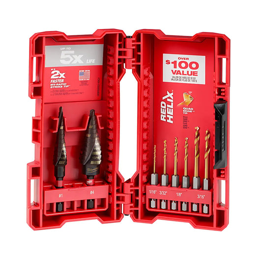 8 Pc Impact Step And Drill Bit Set-Milwaukee-48-89-9252-6905