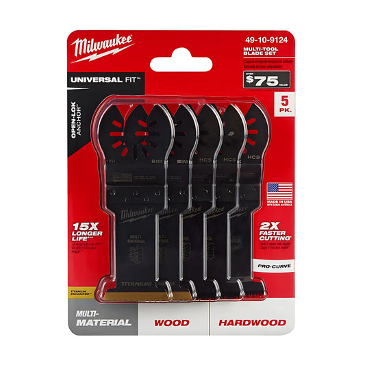 Milwaukee Open-Lok 5Pc Oscillating Blade Set-Milwaukee-49-10-9124-10077