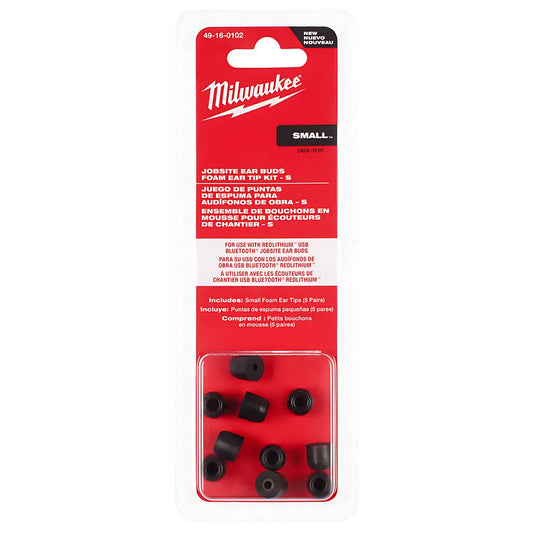 Jobsite Earbuds Foam Ear Tip Kit - S-Milwaukee-49-16-0102-8609