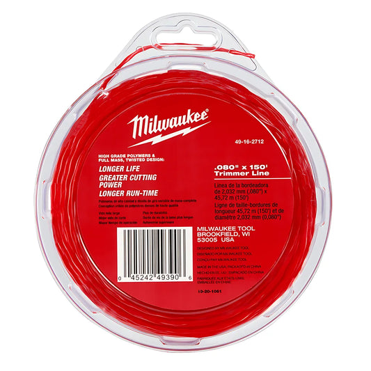 .080 In. X 150 Ft. Trimmer Line-Milwaukee-49-16-2712-3536