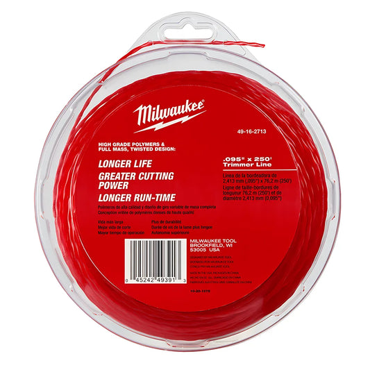 .095 In. X 250 Ft. Trimmer Line-Milwaukee-49-16-2713-3537