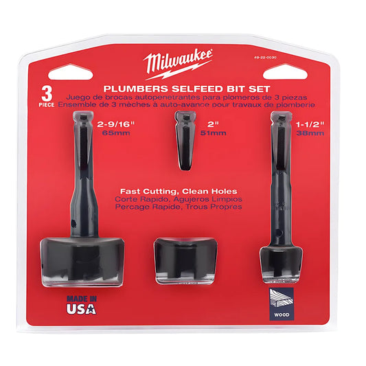 Plumber'S Selfeed Bit Kit 3Pk-Milwaukee-49-22-0030-10368