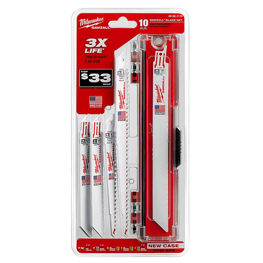 10 Pc Sawzall Blade Set-Milwaukee-49-22-1110-4051