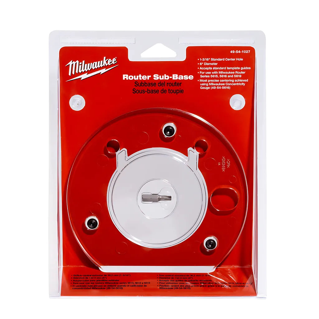 Router Sub-Base Template-Milwaukee-49-54-1027-10516