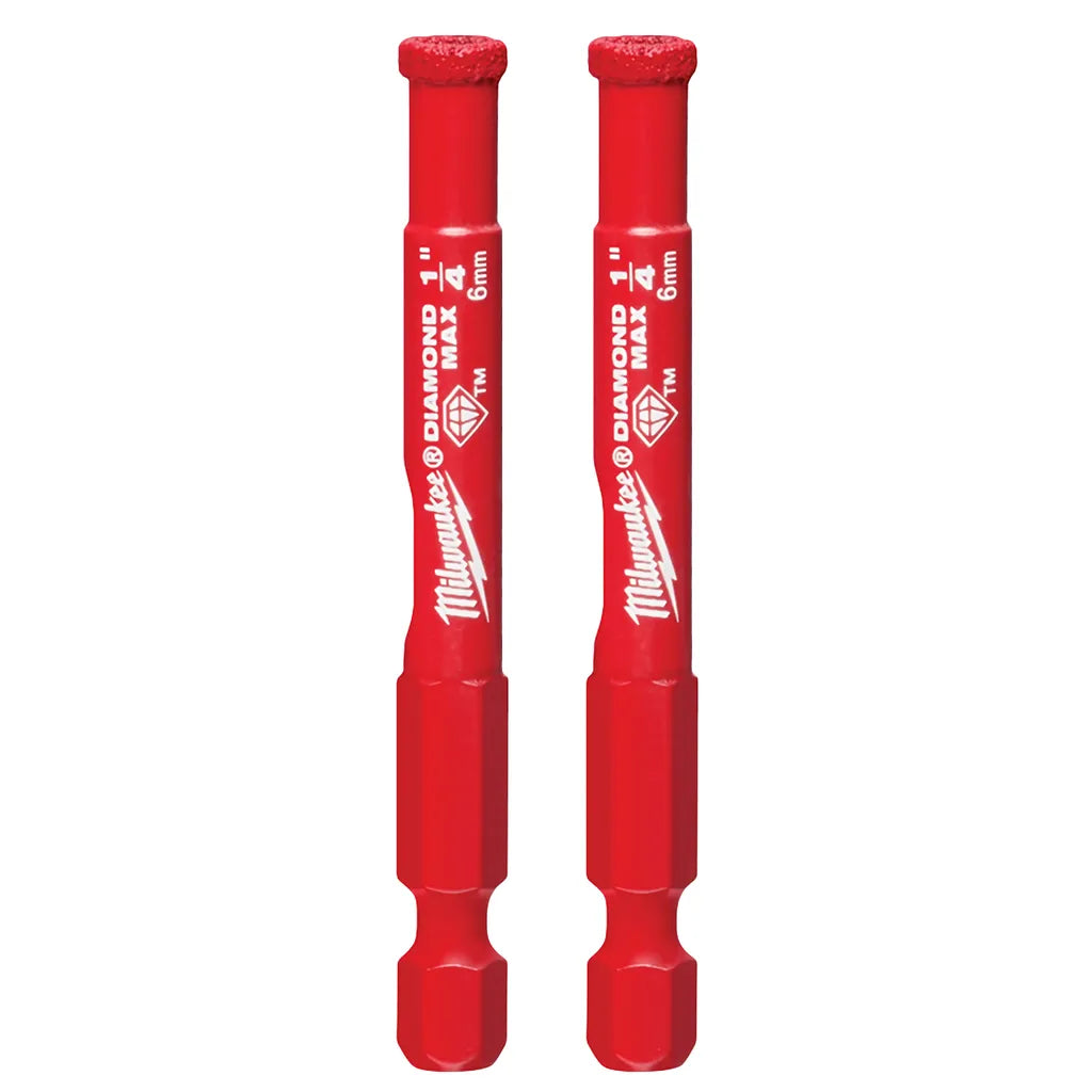 Diamond Max 1/4 In. Diamond Grit Hole Saw 2 Pk-Milwaukee-49-56-0501-7773