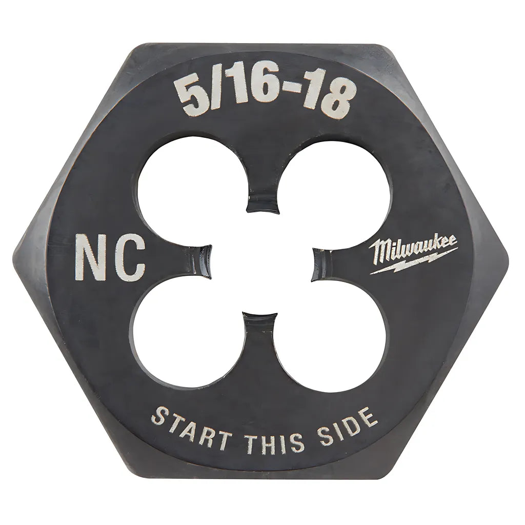 5/16"-18 Nc 1-Inch Hex Threading Die-Milwaukee-49-57-5342-6298