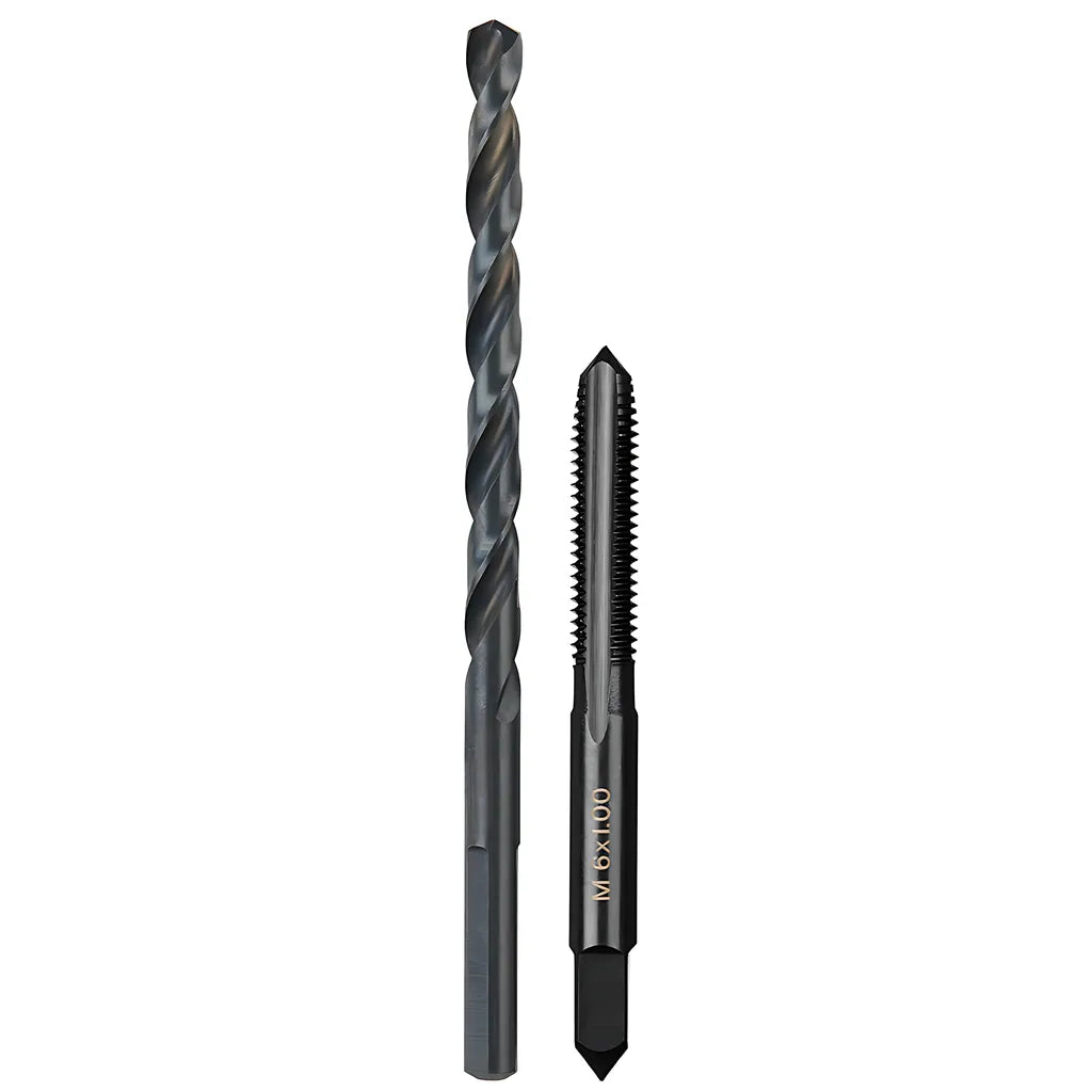 M6-1.00 Mm Straight Flute Plug Tap & #9 Drill Bit-Milwaukee-49-57-5536-10012