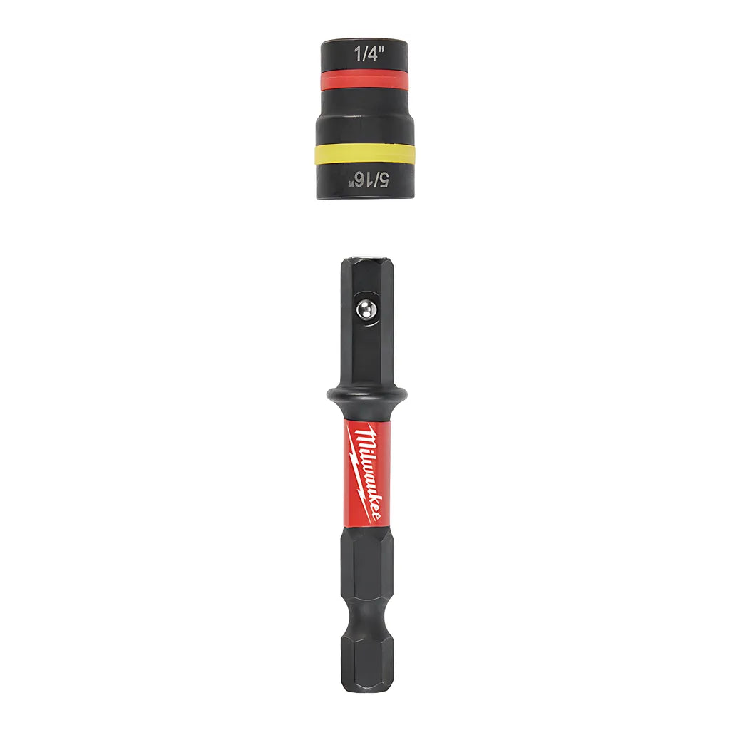 Shockwave Impact Duty 1/4 And 5/16 X 2-1/4 Quik-Clear 2-In-1 Magnetic Nut Driver-Milwaukee-49-66-4542-10944