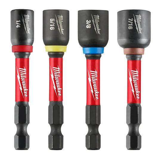 Shockwave Impact Duty 2-9/16 Magnetic Nut Driver Set 4Pc-Milwaukee-49-66-4566-10963