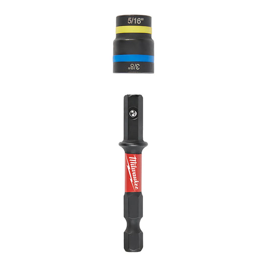 Shockwave Impact Duty 5/16" And 3/8" X 2-1/2" Quik-Clear 2-In-1 Magnetic Nut Driver Bulk 25-Milwaukee-49-66-4743-10976