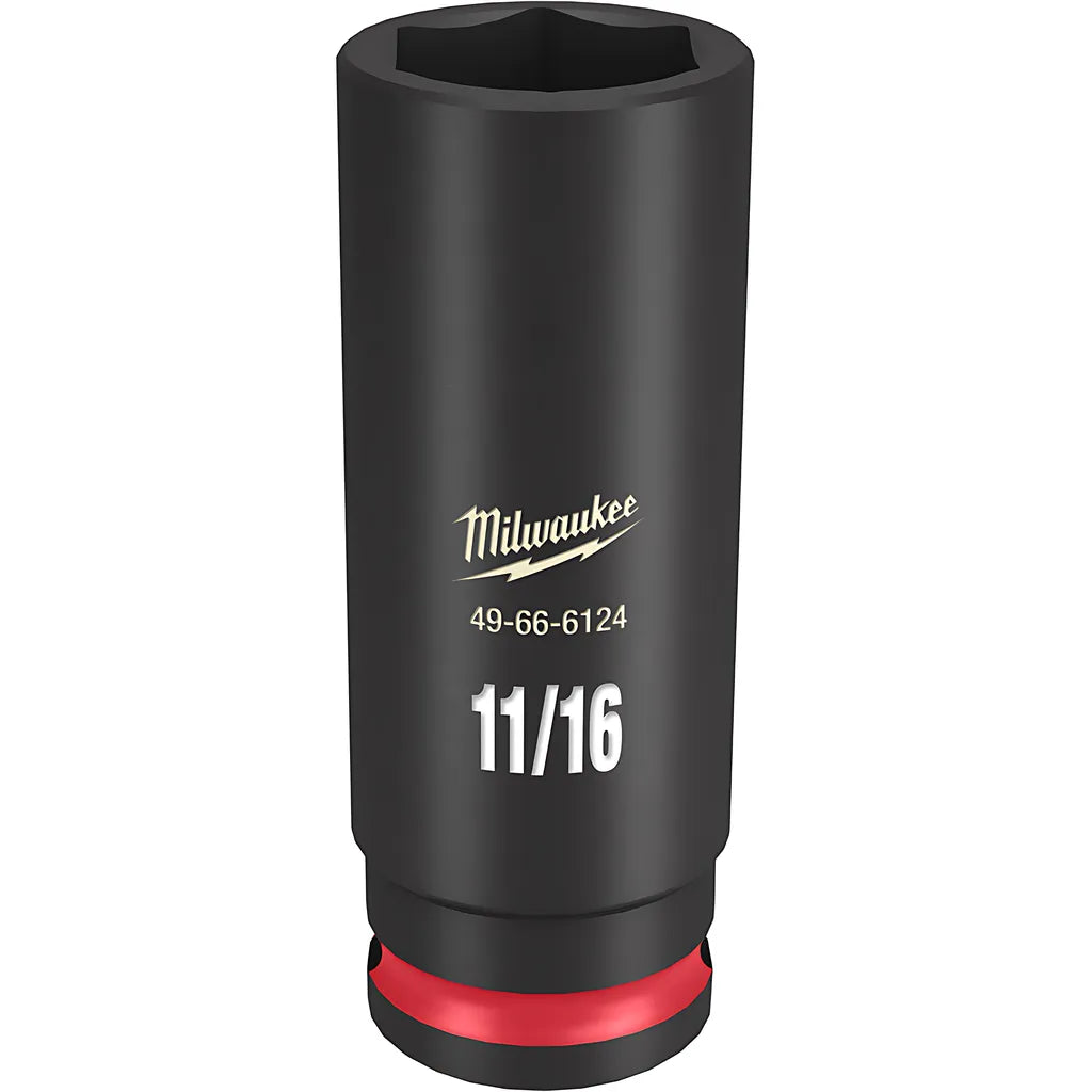 Shockwave Impact Duty 3/8" Drive 11/16" Deep 6 Point Socket-Milwaukee-49-66-6124-11585