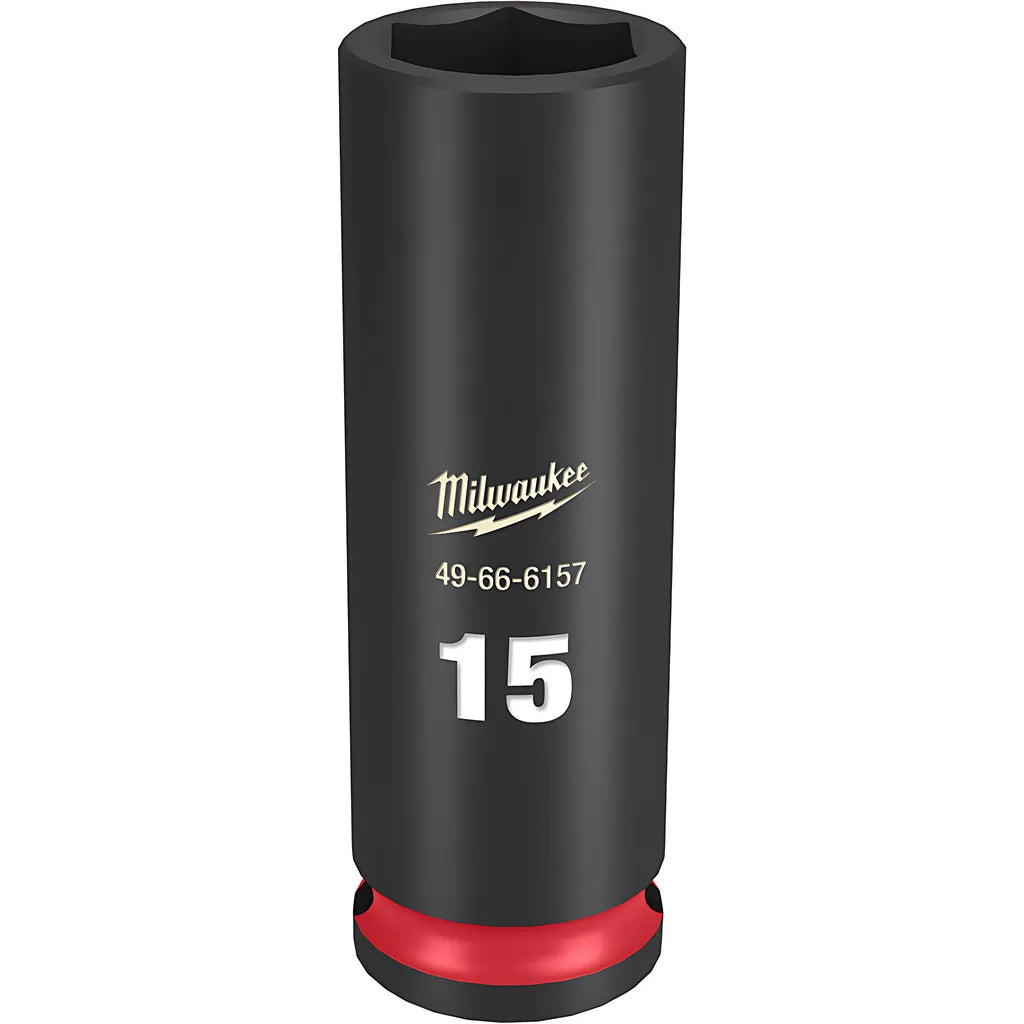 Shockwave Impact Duty 3/8" Drive 15Mm Deep 6 Point Socket-Milwaukee-49-66-6157-11601