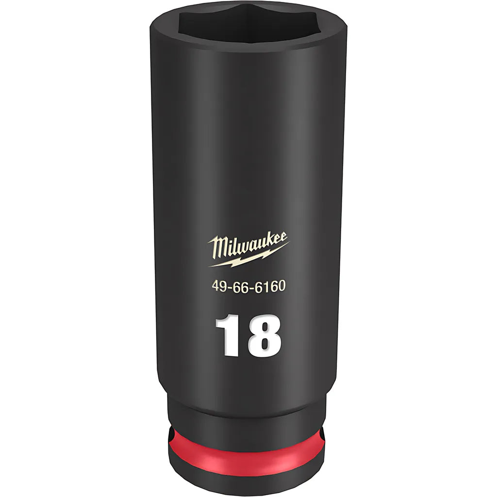 Shockwave Impact Duty 3/8" Drive 18Mm Deep 6 Point Socket-Milwaukee-49-66-6160-11607