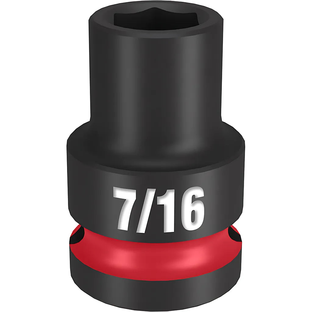 Shockwave Impact Duty 1/2" Drive 7/16" Standard 6 Point Socket-Milwaukee-49-66-6201-11435