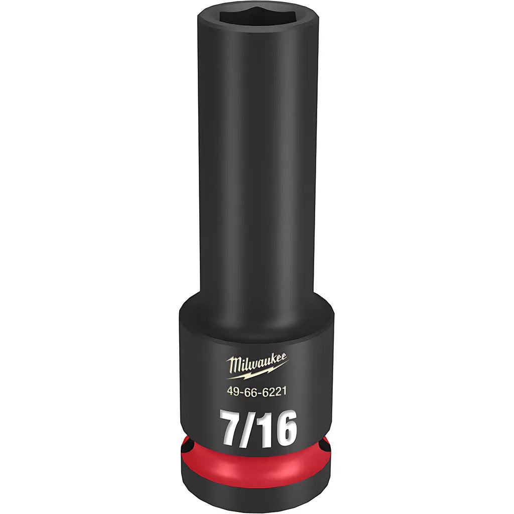 Shockwave Impact Duty 1/2" Drive 7/16" Deep 6 Point Socket-Milwaukee-49-66-6221-11434