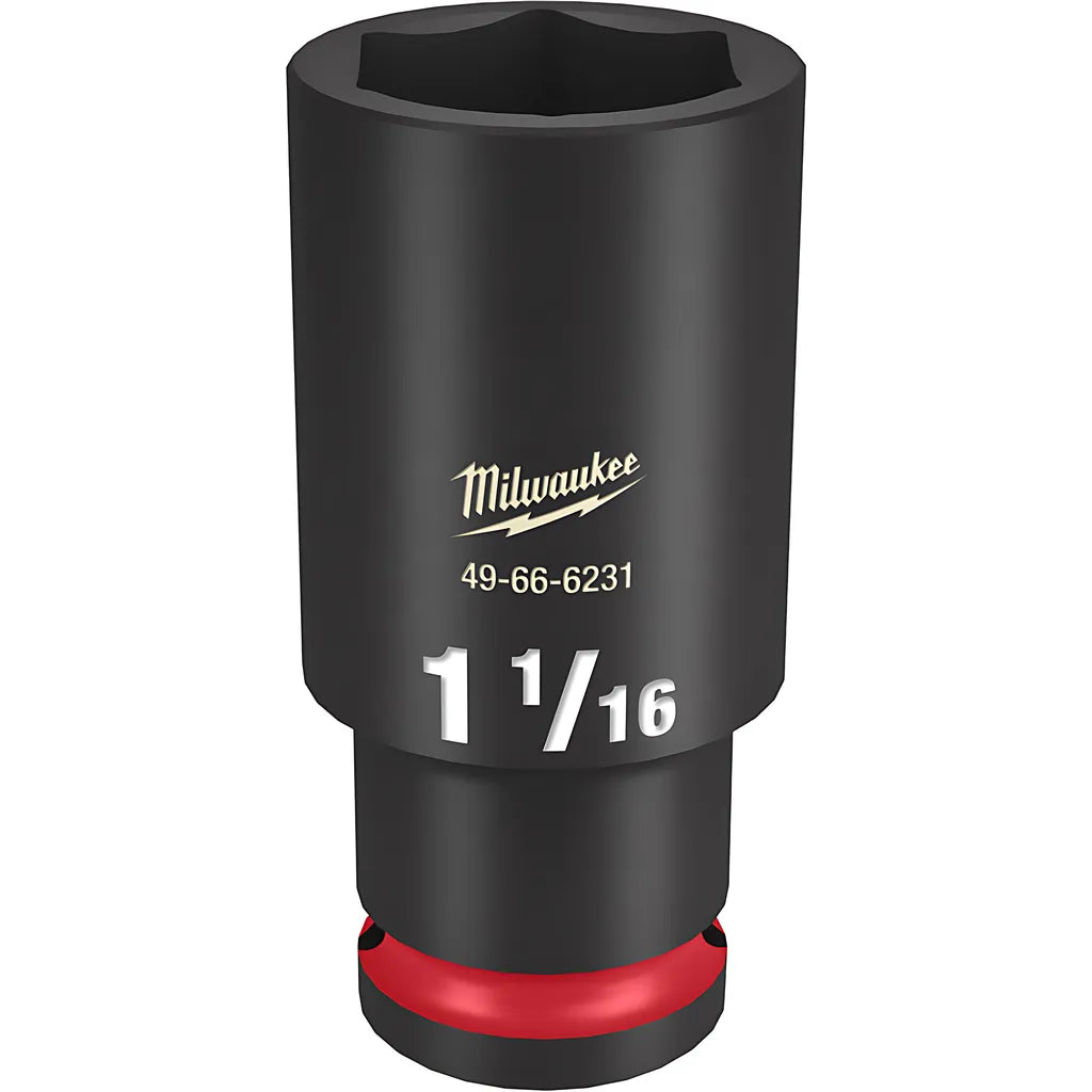 Shockwave Impact Duty 1/2" Drive 1-1/16" Deep 6 Point Socket-Milwaukee-49-66-6231-11349