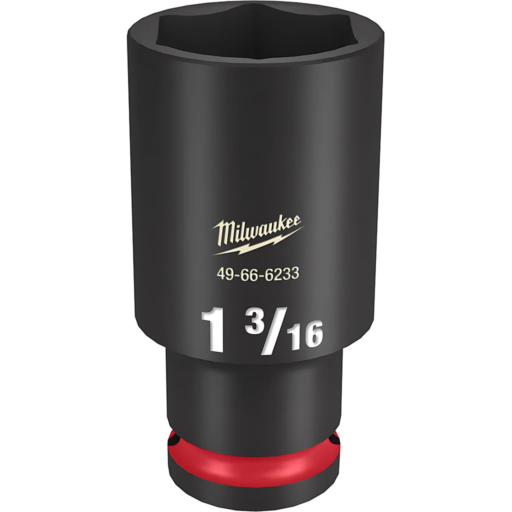 Shockwave Impact Duty 1/2" Drive 1-3/16" Deep 6 Point Socket-Milwaukee-49-66-6233-11364